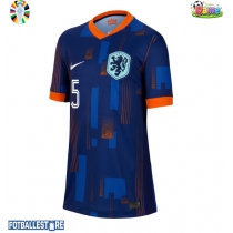 Nederland Nathan Ake #5 Bortedrakt Dame EM 2024 Kortermet